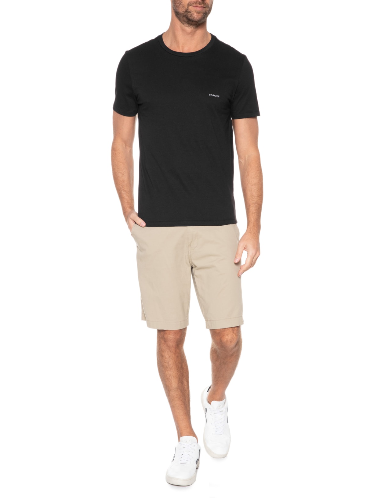 Camiseta Masculina Lisa Preto Barche