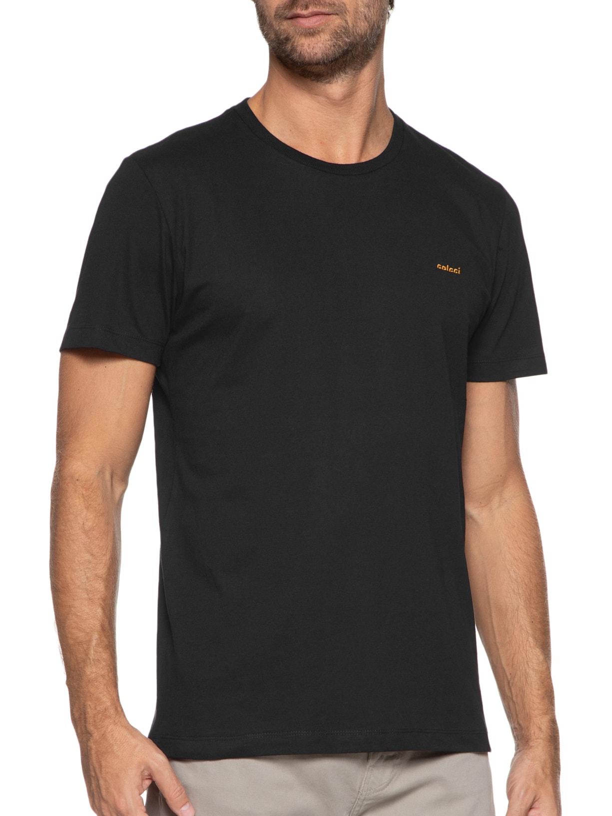 Camiseta Masculina Lisa Preto Colcci