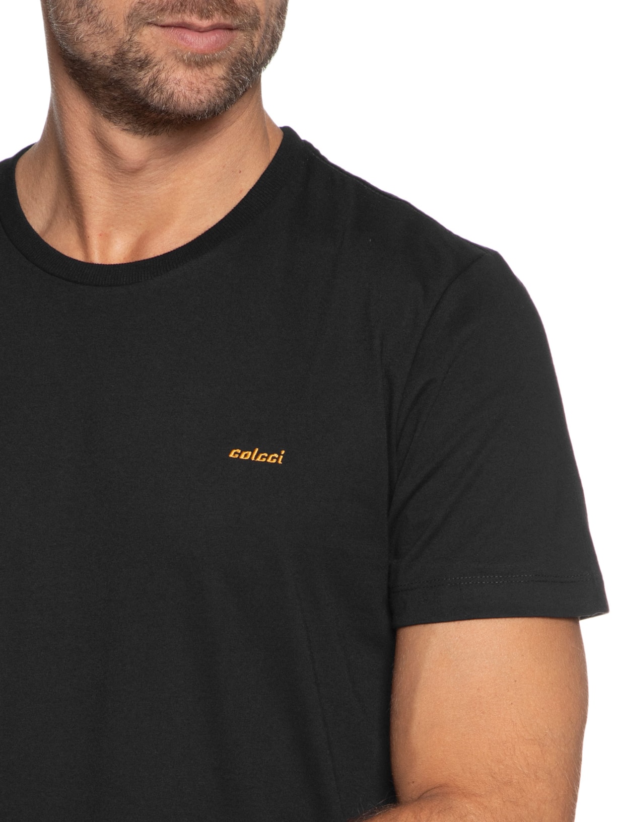 Camiseta Masculina Lisa Preto Colcci