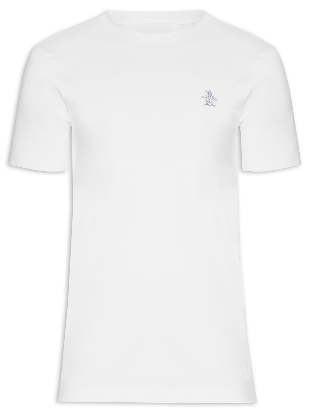Camiseta Masculina Lisa Silk Localizado - Branco