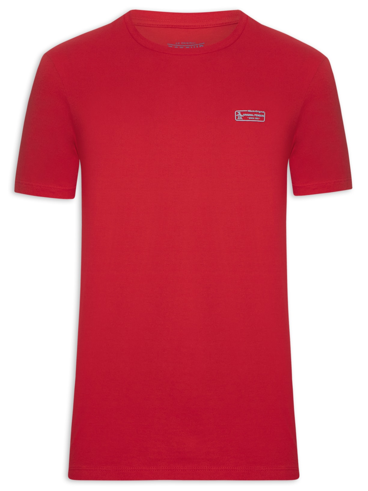 Camiseta Masculina Lisa Silk Localizado - Vermelho
