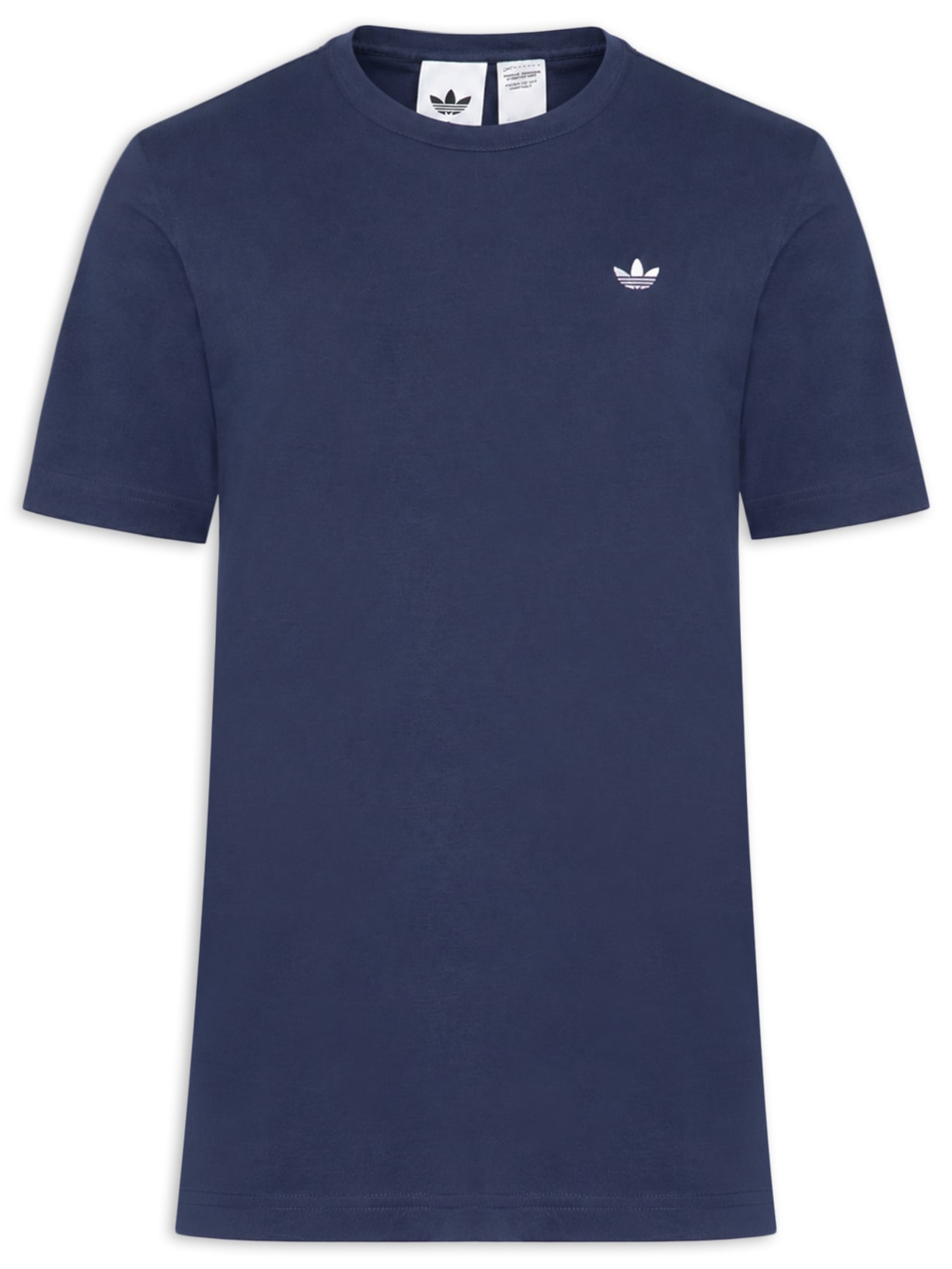 Camiseta Masculina Lisa Trefoil Ess Azul Adidas Originals