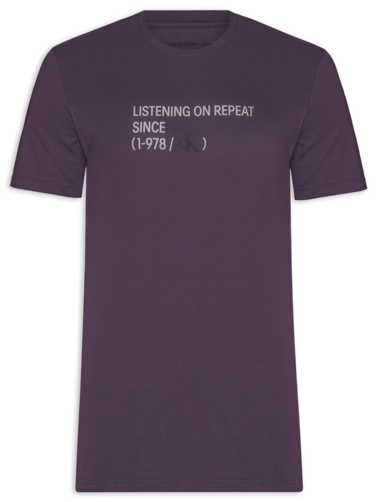 Camiseta Masculina Listening On Repeat Roxo Calvin Klein Jeans