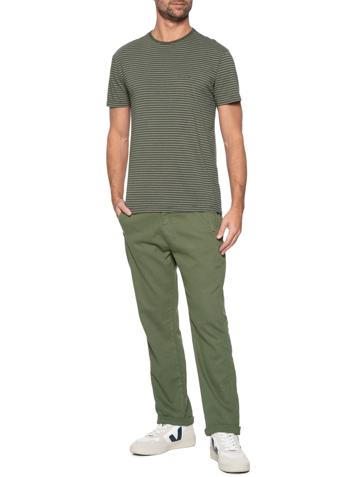 Camiseta Masculina Listra Artico Verde Foxton