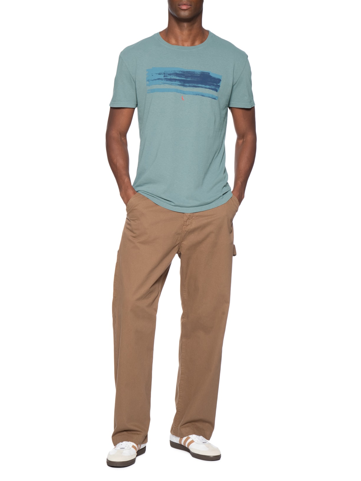 Camiseta Masculina Listra De Verão Azul Reserva