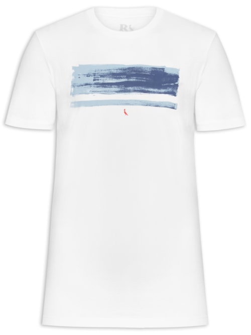 Camiseta Masculina Listra De Verão - Branco
