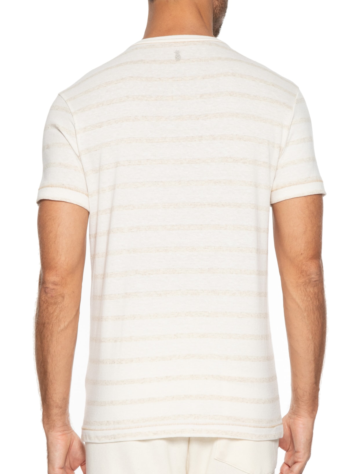 Camiseta Masculina Listra Fina Bege Pineapple