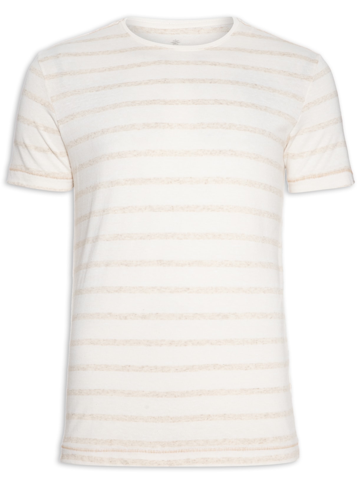 Camiseta Masculina Listra Fina - Bege