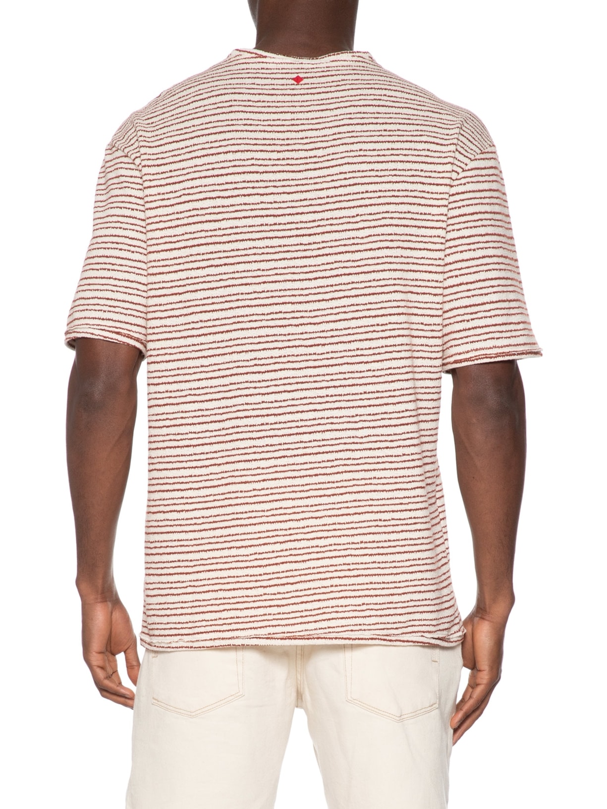 Camiseta Masculina Listrada Bege Forum