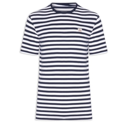 Camiseta Masculina Listrado - Azul