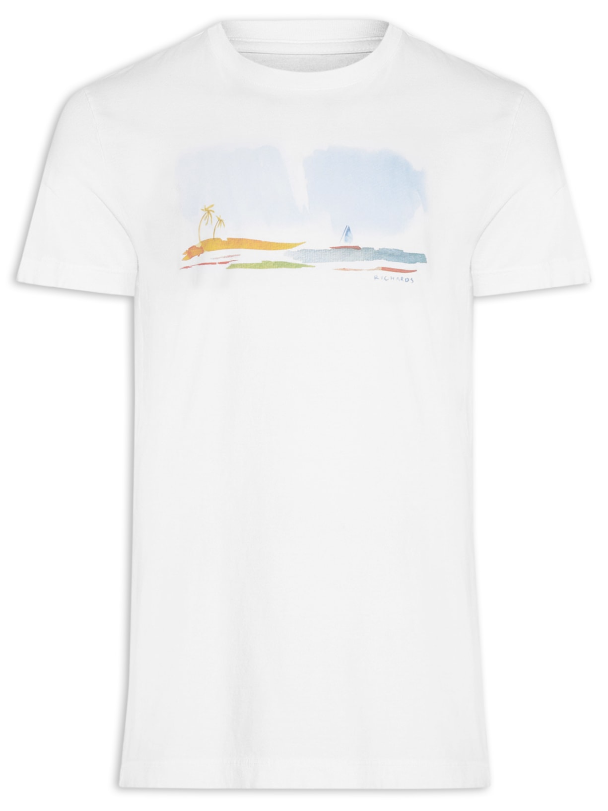 Camiseta Masculina Little Boat Branco Richards
