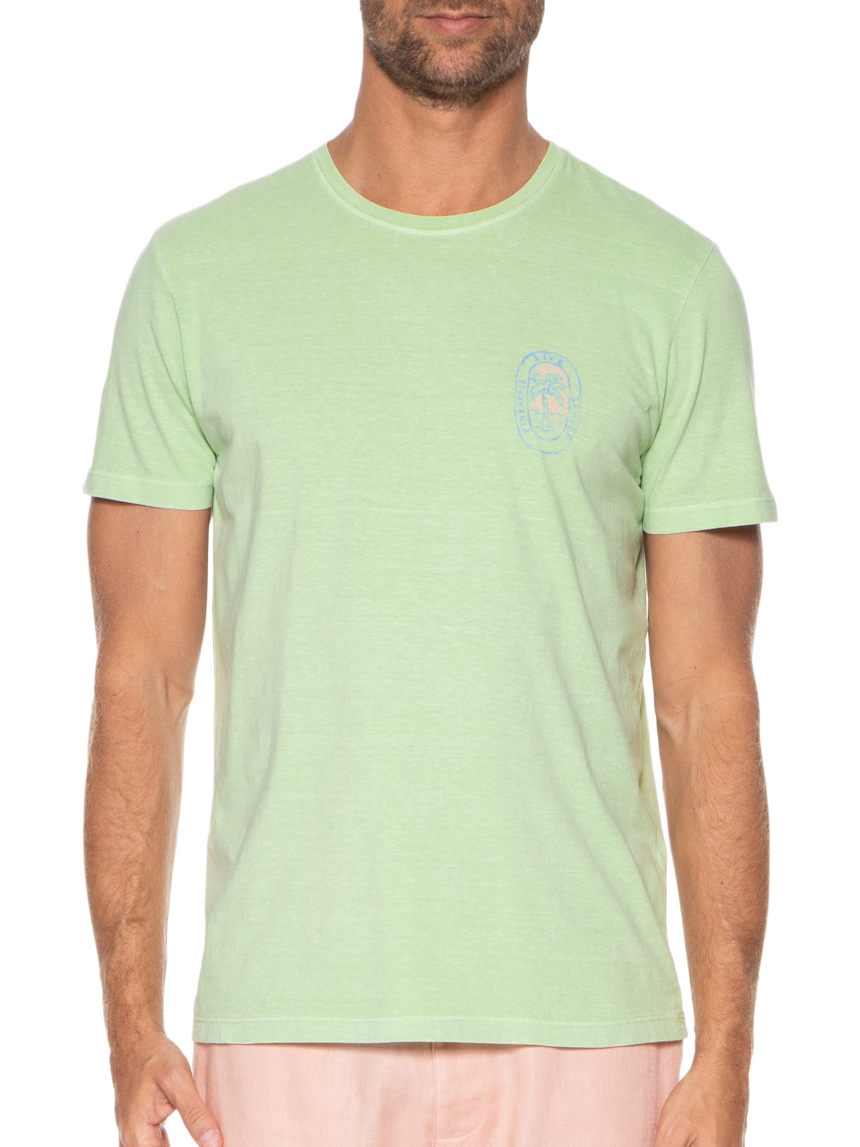 Camiseta Masculina Live Simple Verde Pineapple