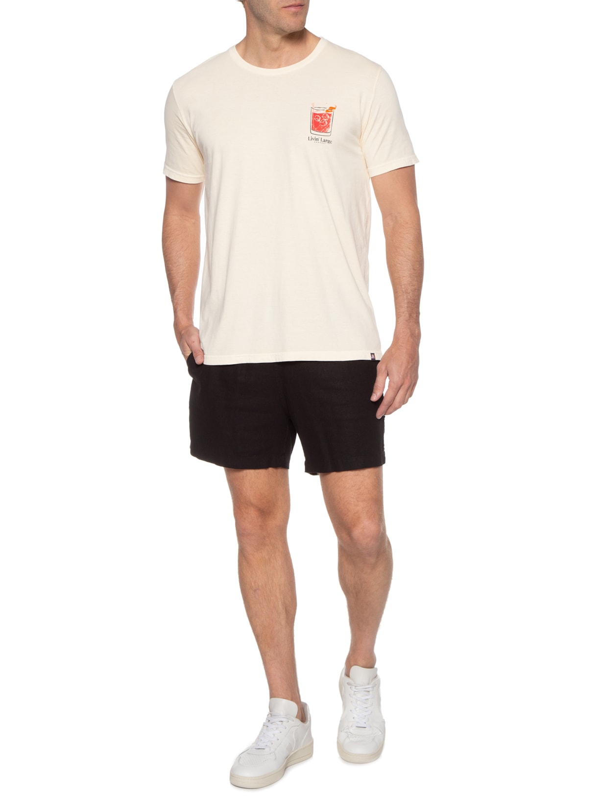 Camiseta Masculina Livin Large Amarelo Jab