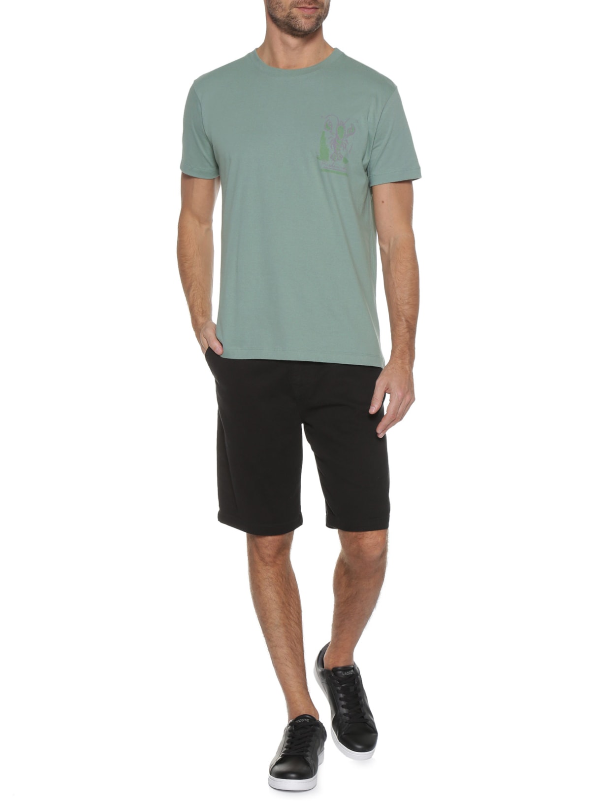 Camiseta Masculina Lobster Peito Verde Richards