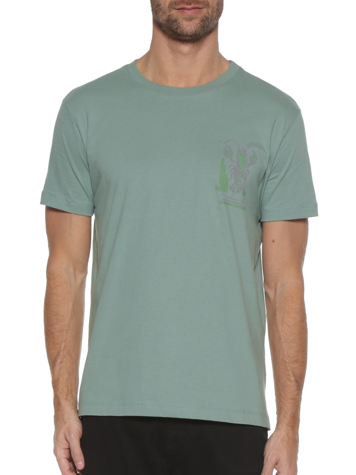 Camiseta Masculina Lobster Peito Verde Richards