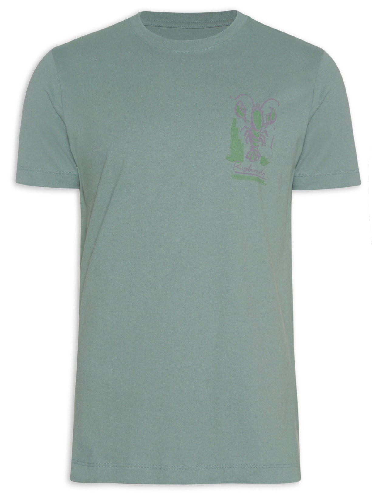 Camiseta Masculina Lobster Peito Verde Richards