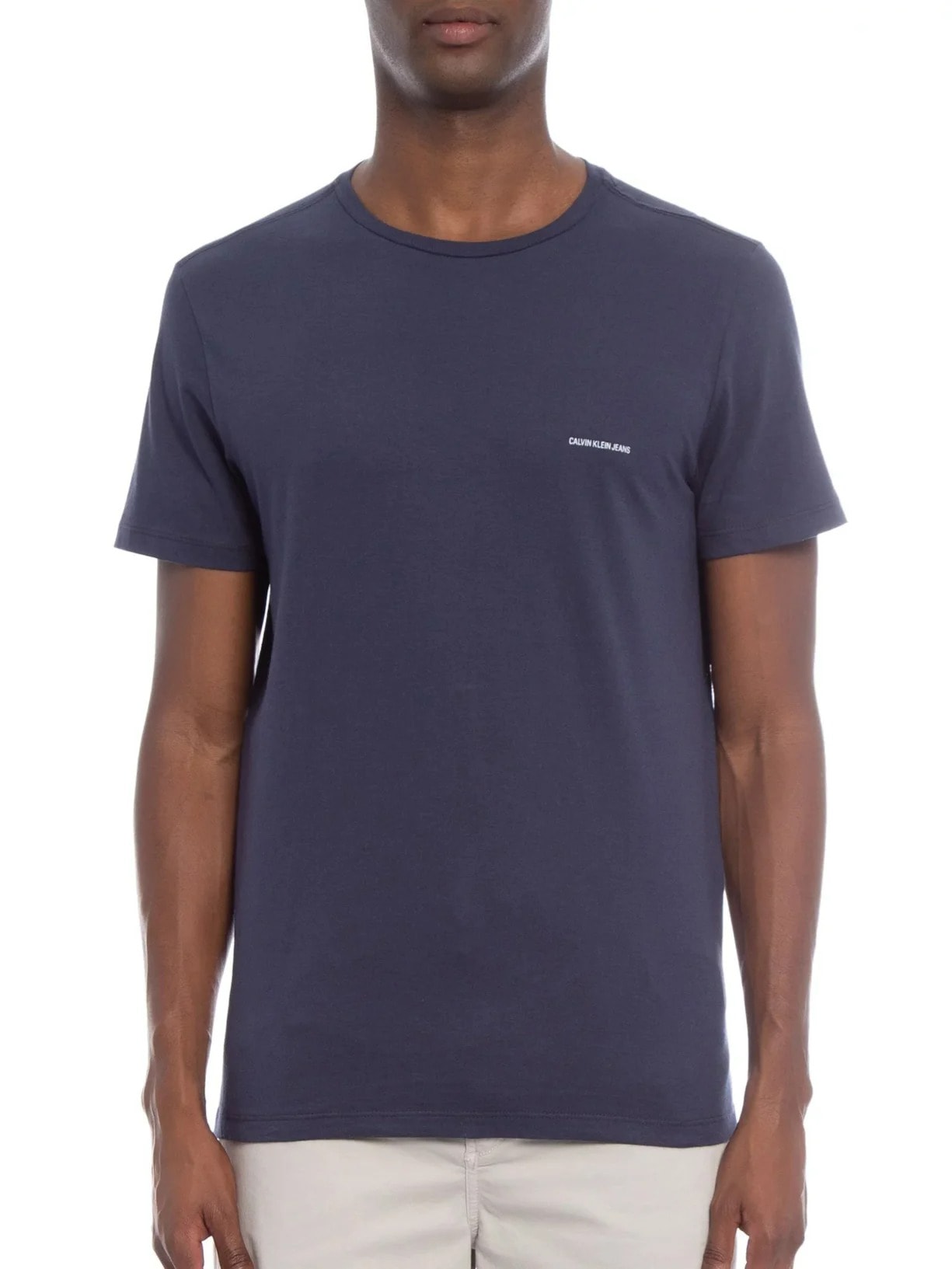 Camiseta Masculina Logo Básico Azul Calvin Klein Jeans