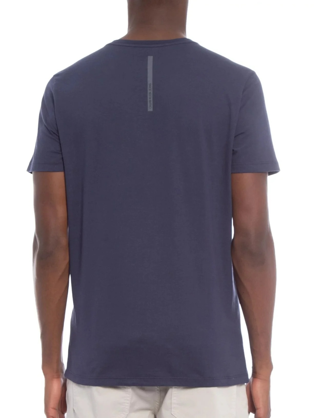 Camiseta Masculina Logo Básico Azul Calvin Klein Jeans