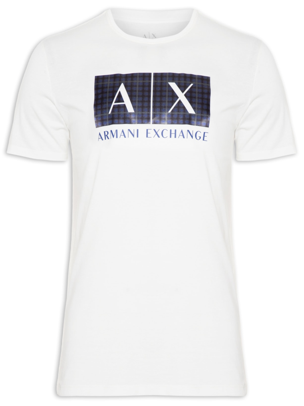 Camiseta Masculina Logo Branco Armani Exchange