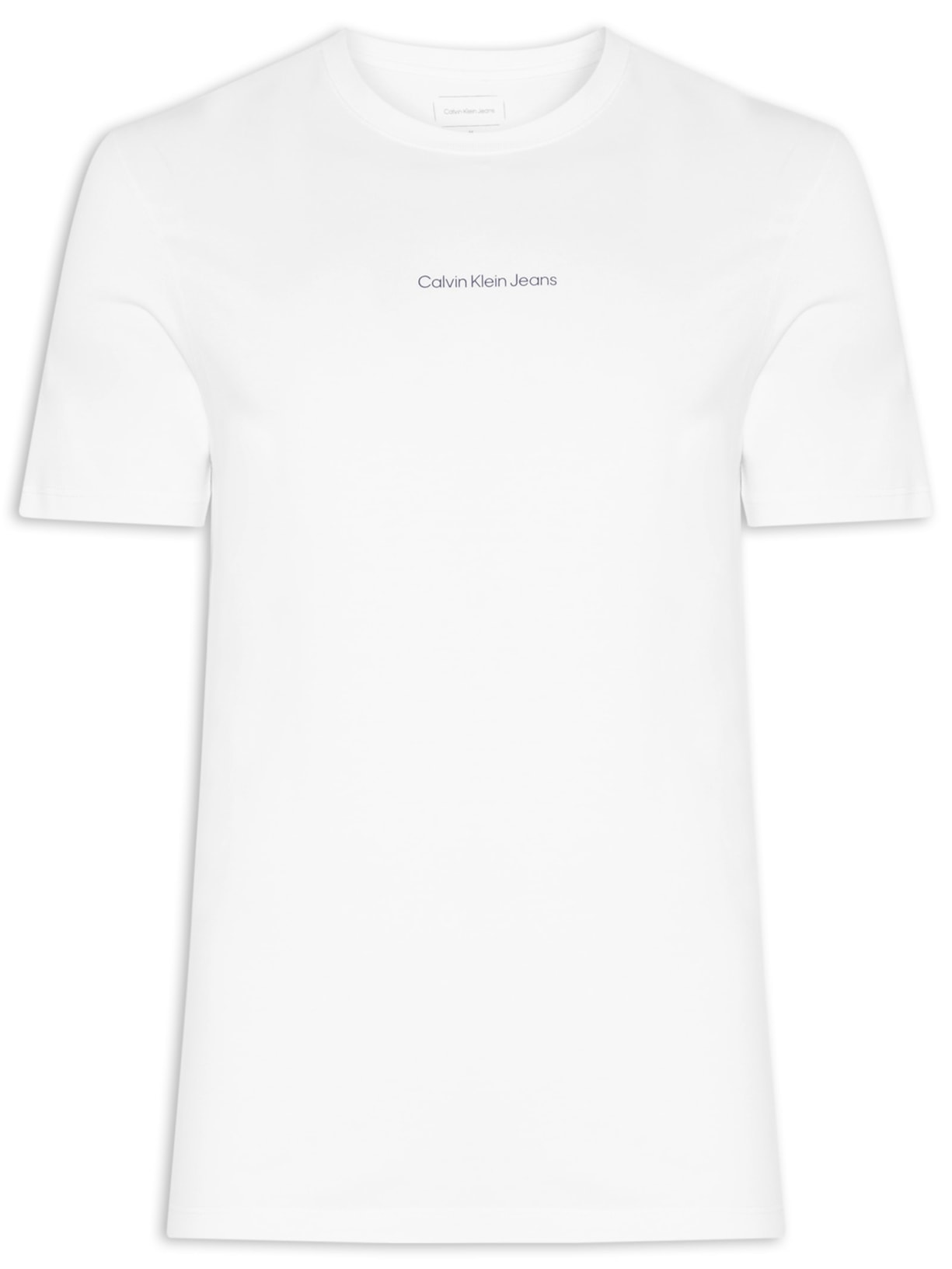 Camiseta Masculina Logo Centralizado Branco Calvin Klein Jeans
