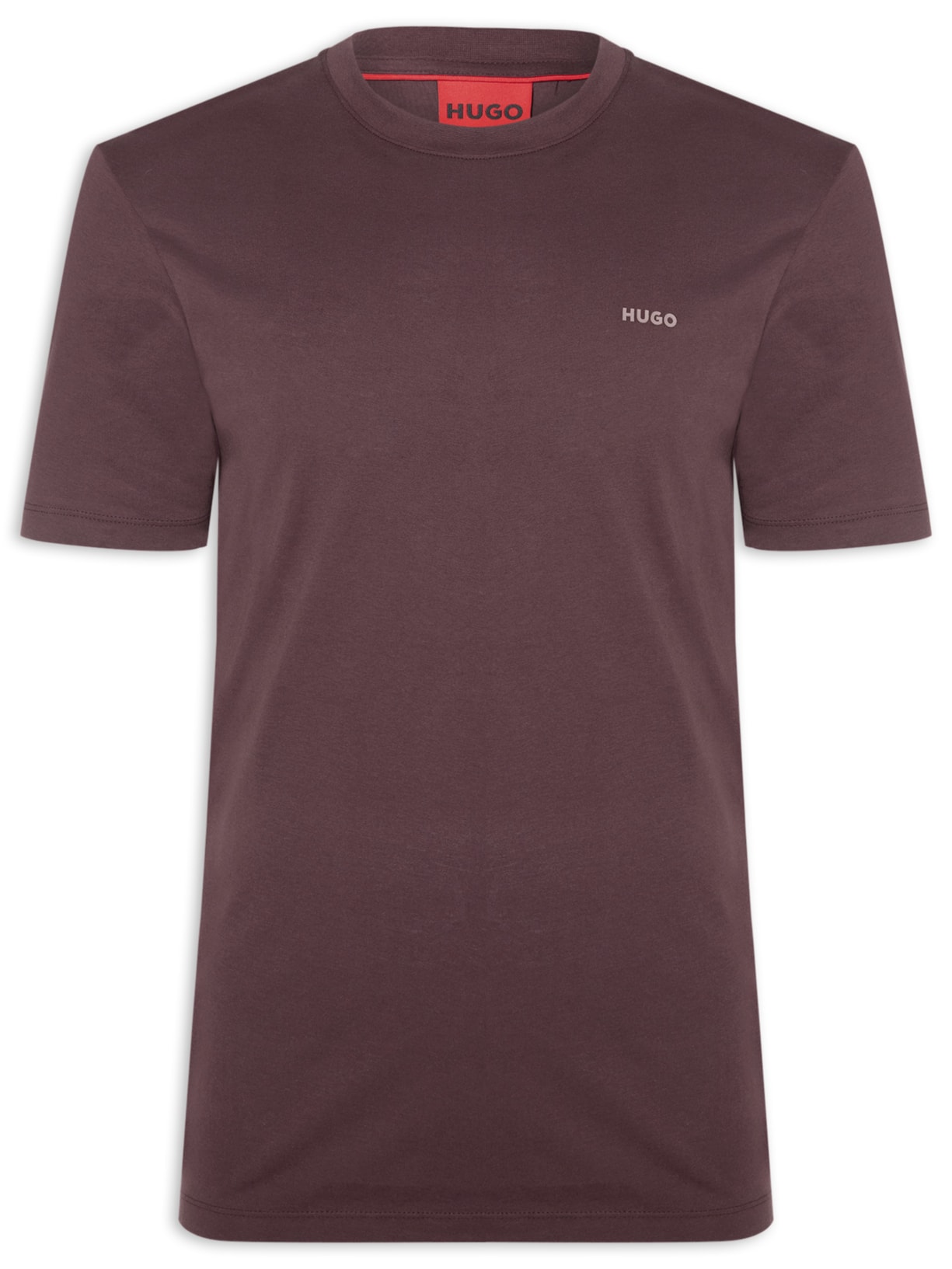 Camiseta Masculina Logo Crew Neck Dero 222 Marrom Hugo