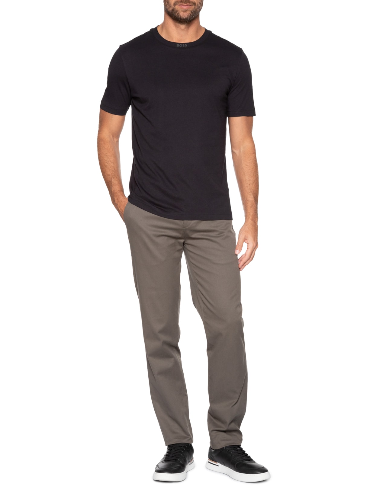 Camiseta Masculina Logo Crew Neck Tee 5 Azul Boss