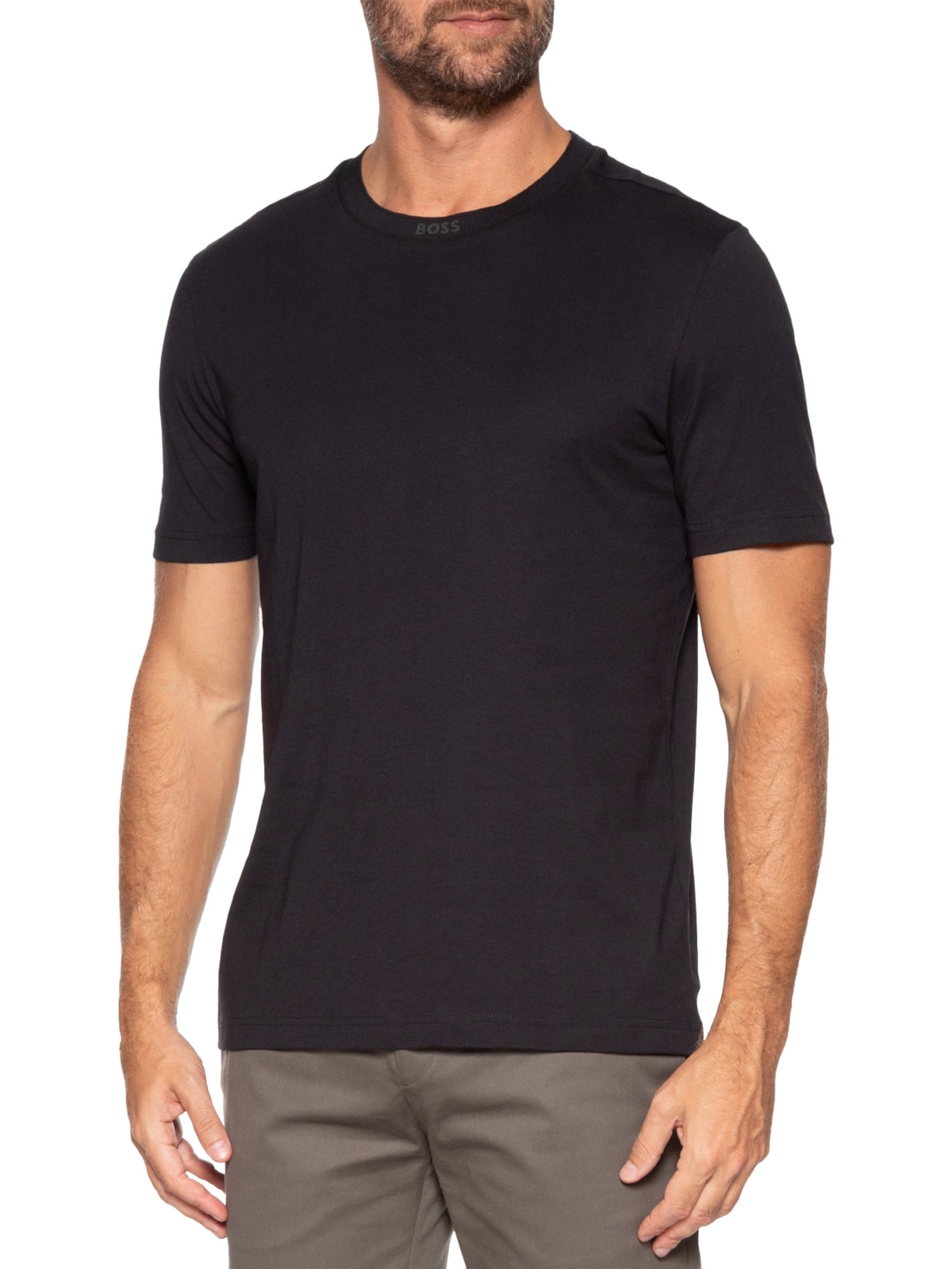 Camiseta Masculina Logo Crew Neck Tee 5 Azul Boss