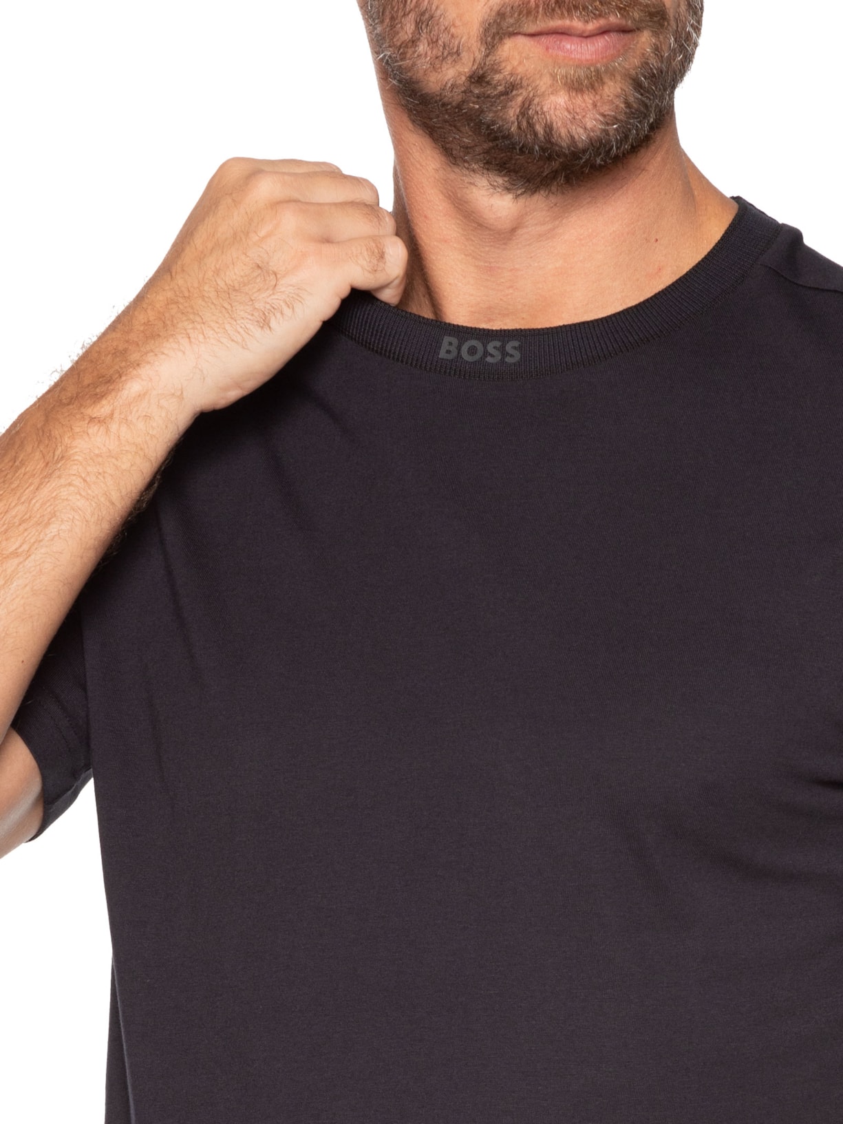 Camiseta Masculina Logo Crew Neck Tee 5 Azul Boss