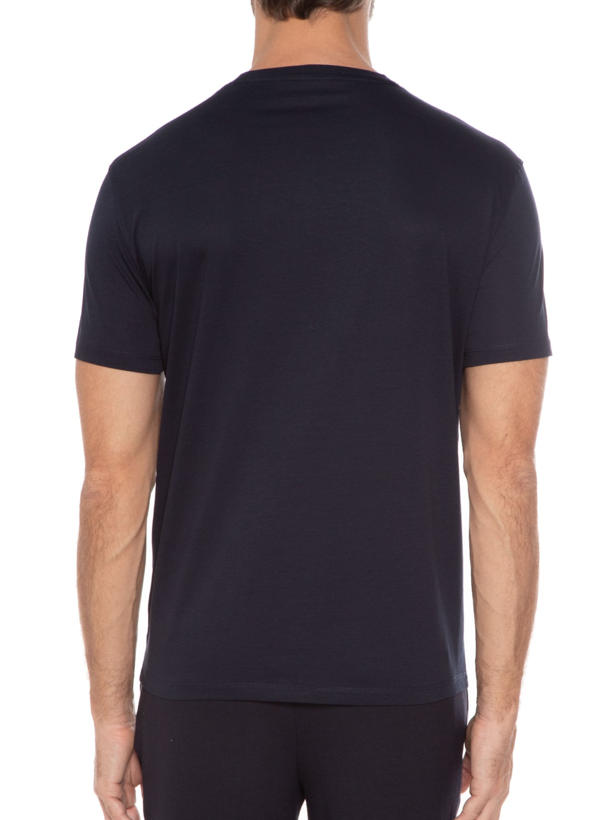 Camiseta Masculina Logo Emborrachado Azul Armani Exchange