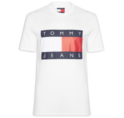 Camiseta Masculina Logo Flag Grande - Branco