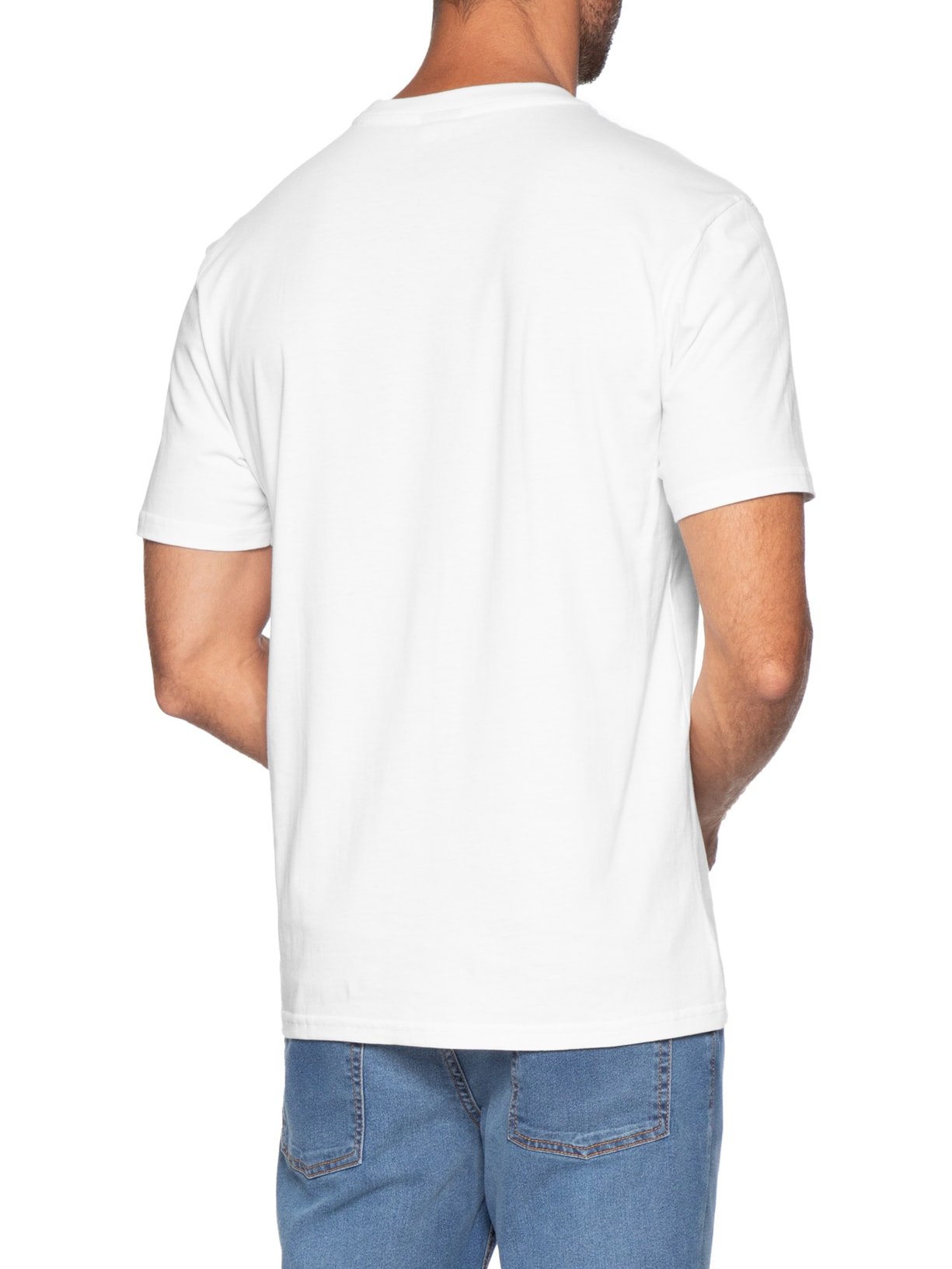 Camiseta Masculina Logo Flag Grande Branco Tommy Jeans