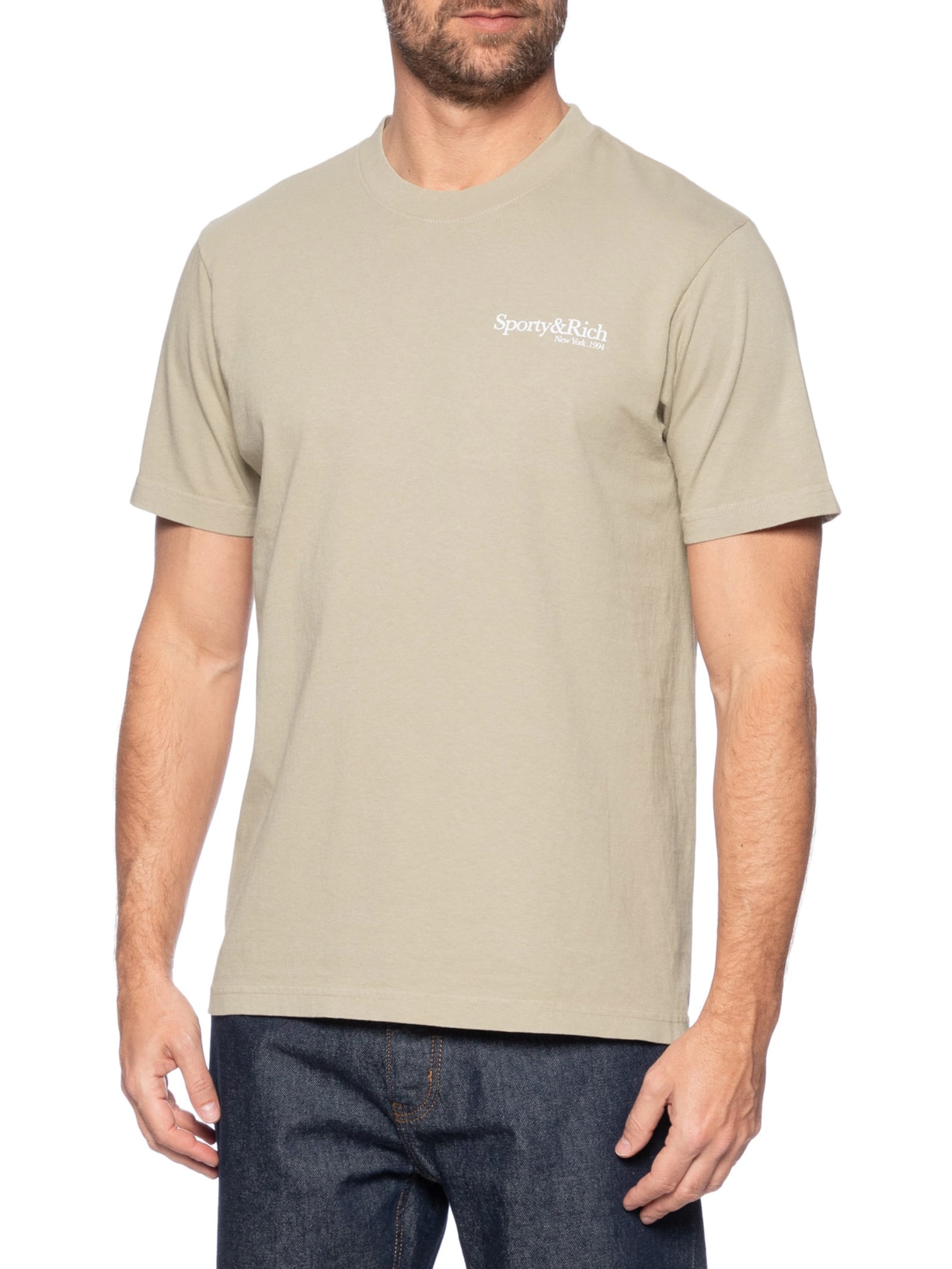 Camiseta Masculina Logo Hwcny Bege Sporty & Rich