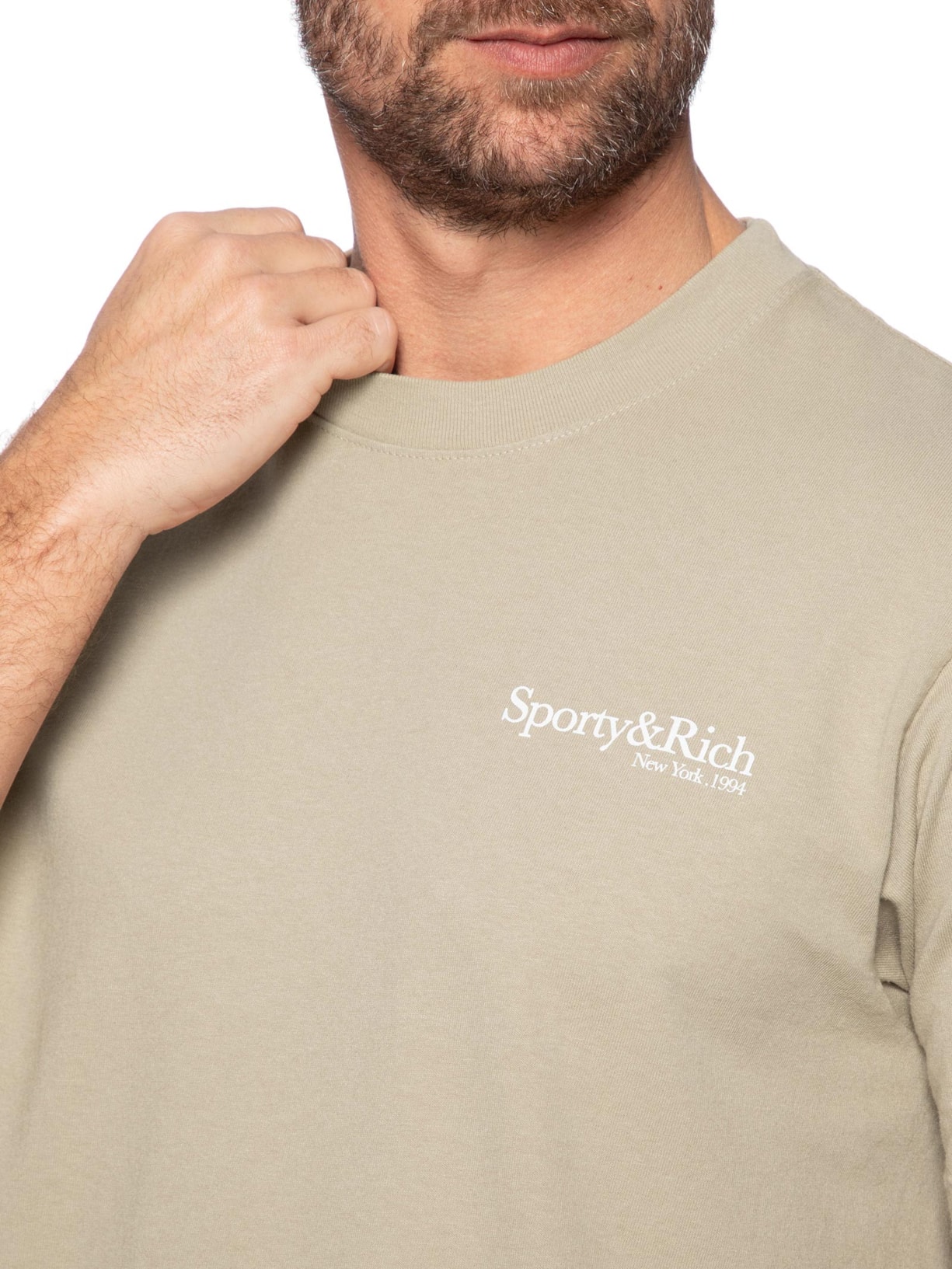 Camiseta Masculina Logo Hwcny Bege Sporty & Rich