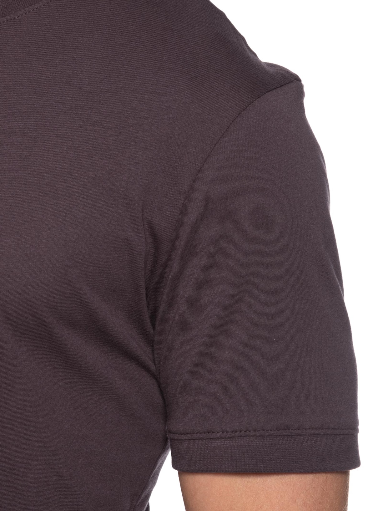 Camiseta Masculina Logo- Label Crew Neck Diragolino Marrom Hugo