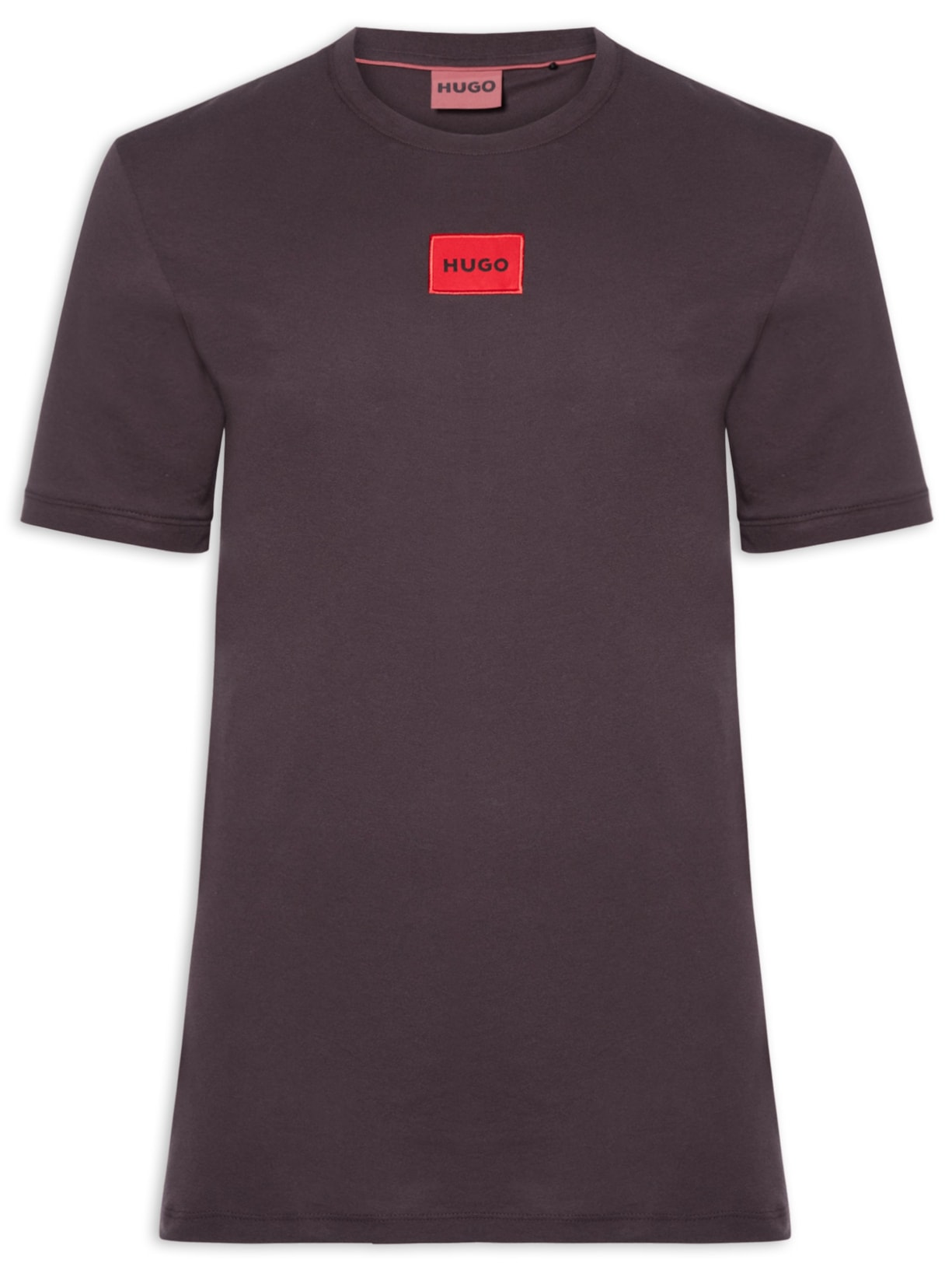 Camiseta Masculina Logo- Label Crew Neck Diragolino - Marrom