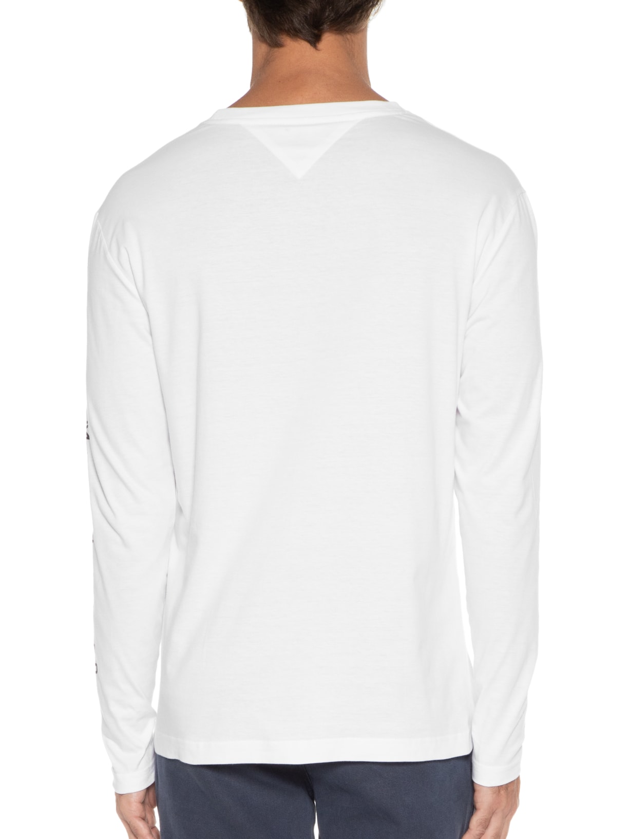 Camiseta Masculina Logo Long Sleeve Tee Branco Tommy Hilfiger