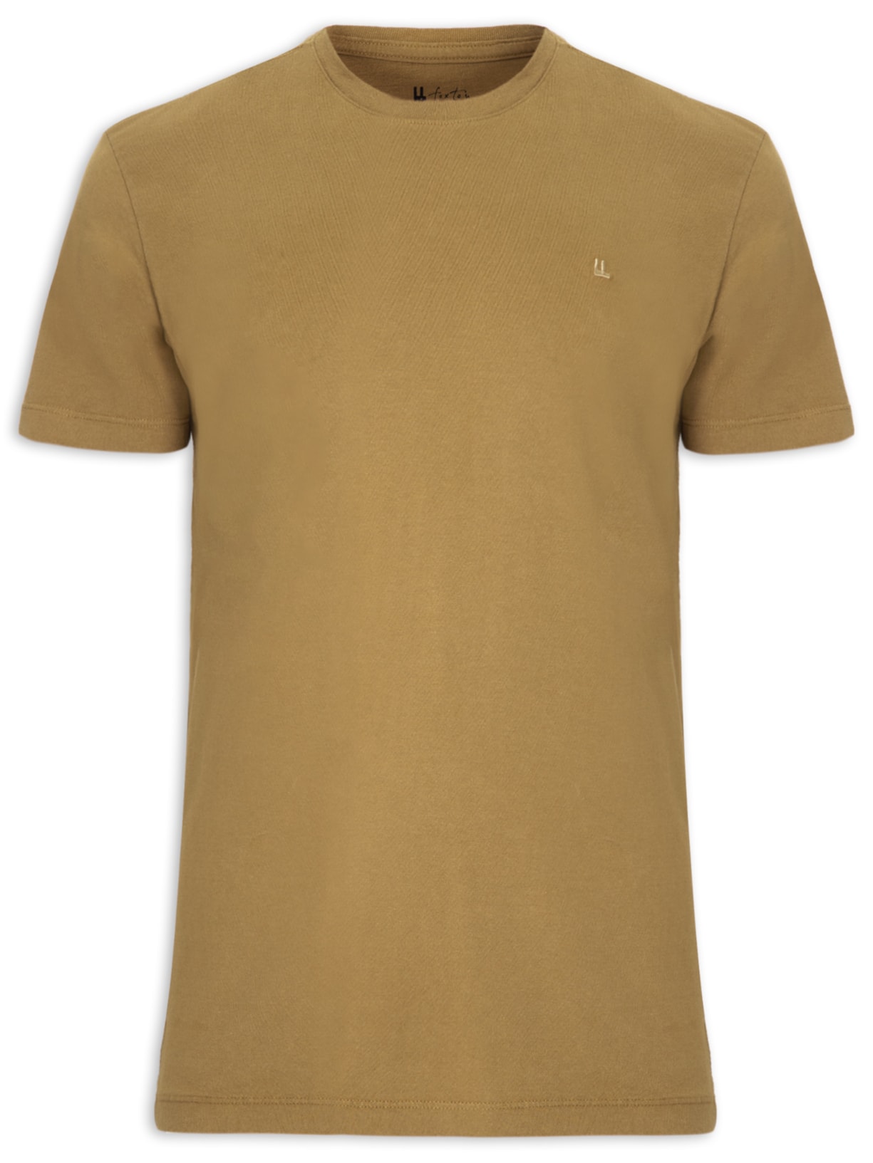 Camiseta Masculina Logo - Marrom