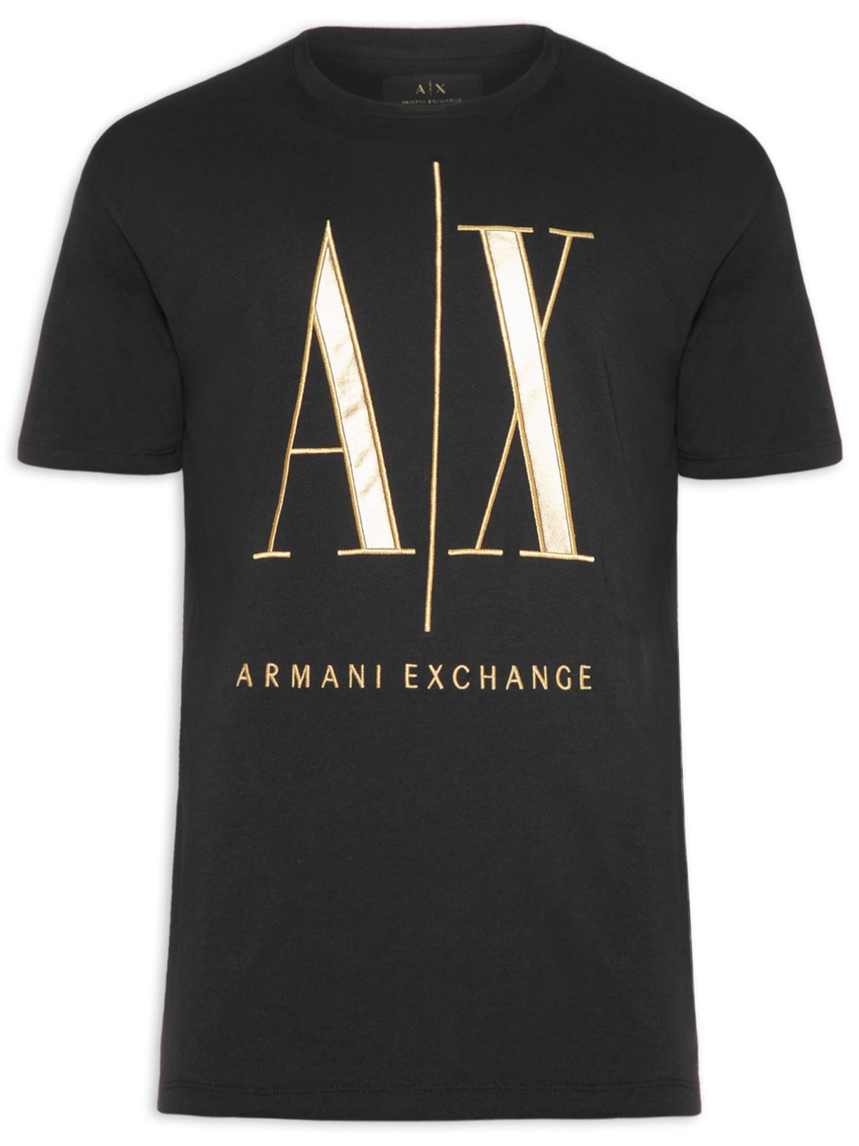 Camiseta Masculina Logo Metálico - Preto