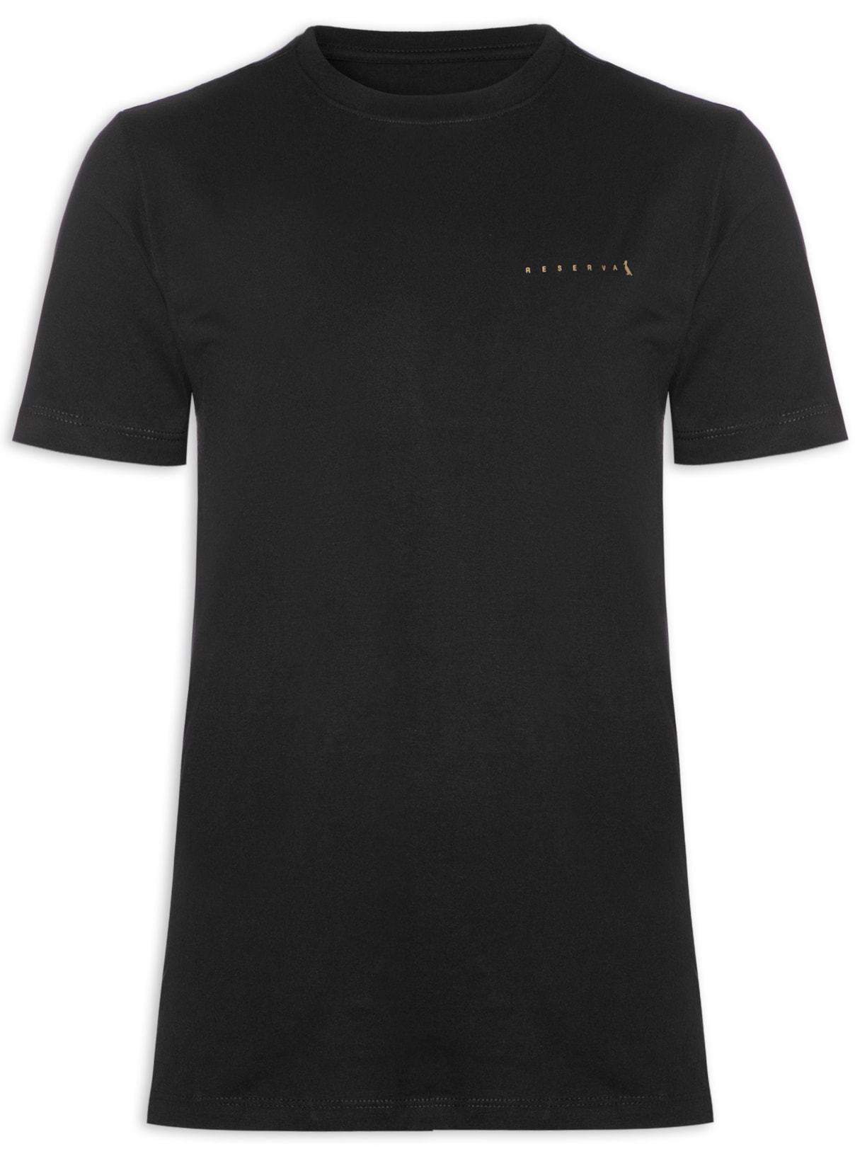 Camiseta Masculina Logo Mininal Gold - Preto