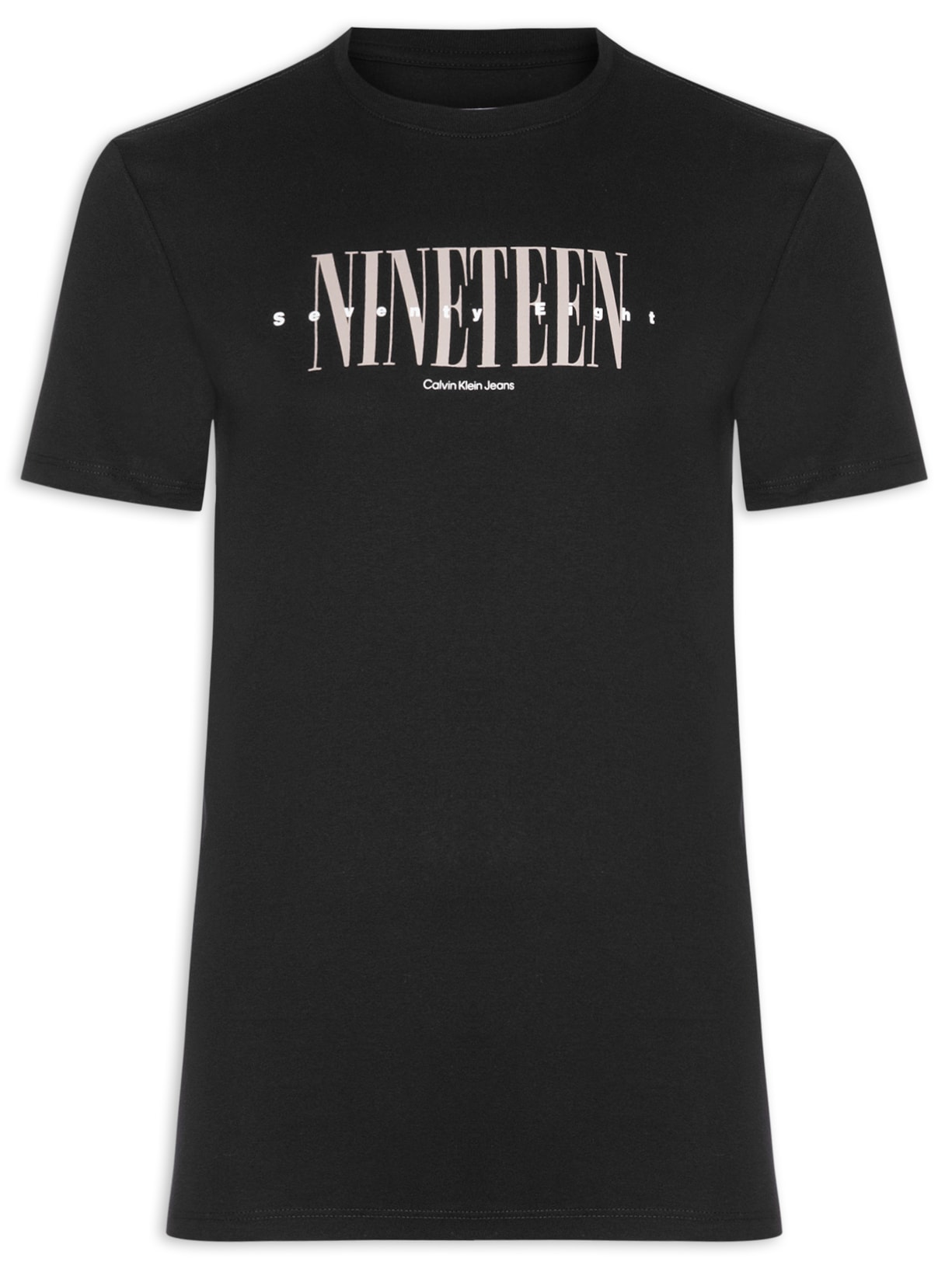 Camiseta Masculina Logo Nineteen - Preto