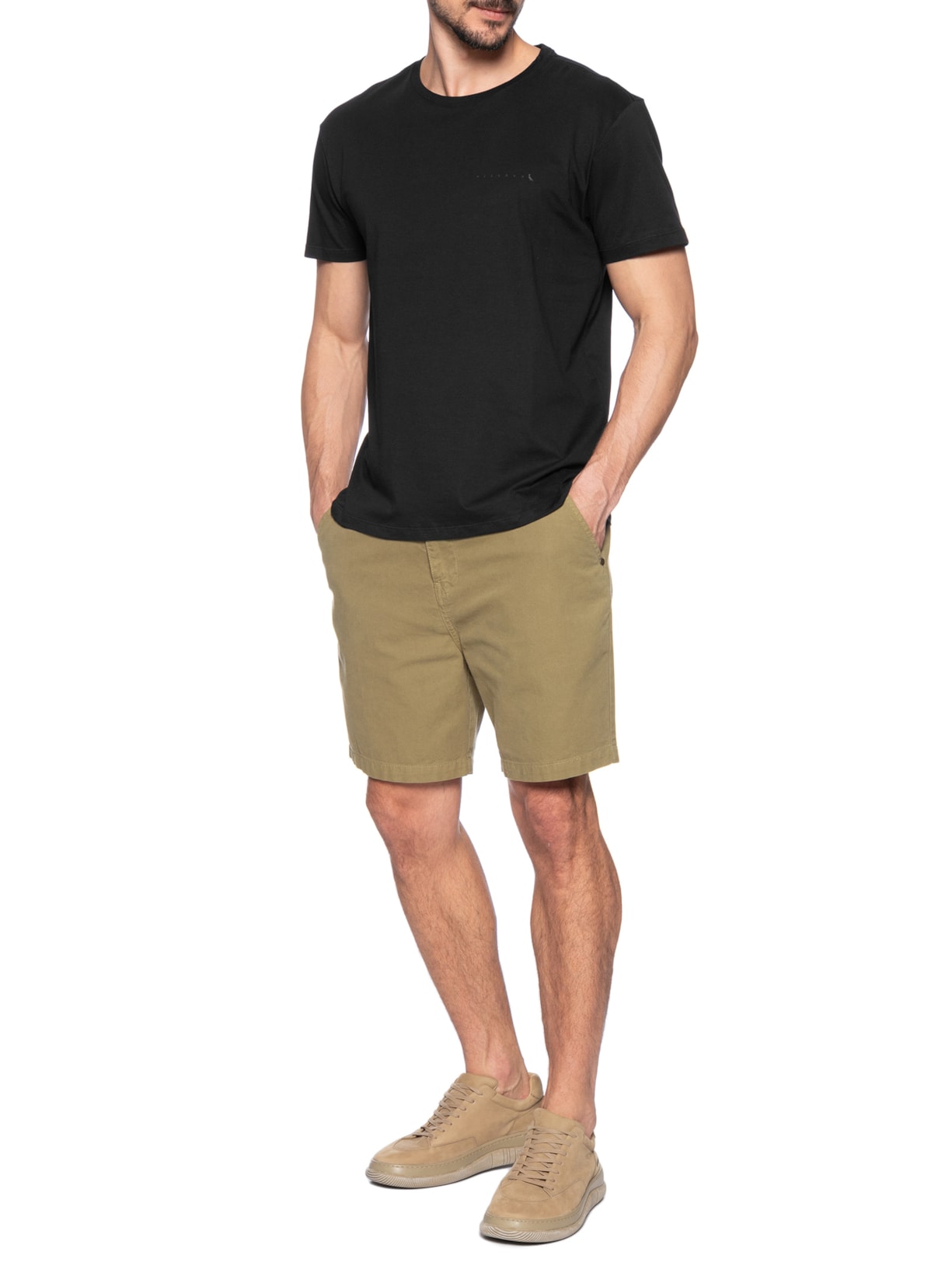 Camiseta Masculina Logo Preto Preto Reserva