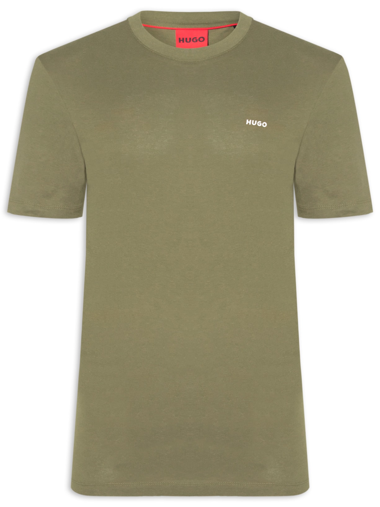 Camiseta Masculina Logo Print Crew Neck Dero 222 Verde Hugo