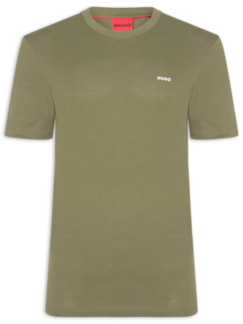 Camiseta Masculina Logo Print Crew Neck Dero 222 - Verde