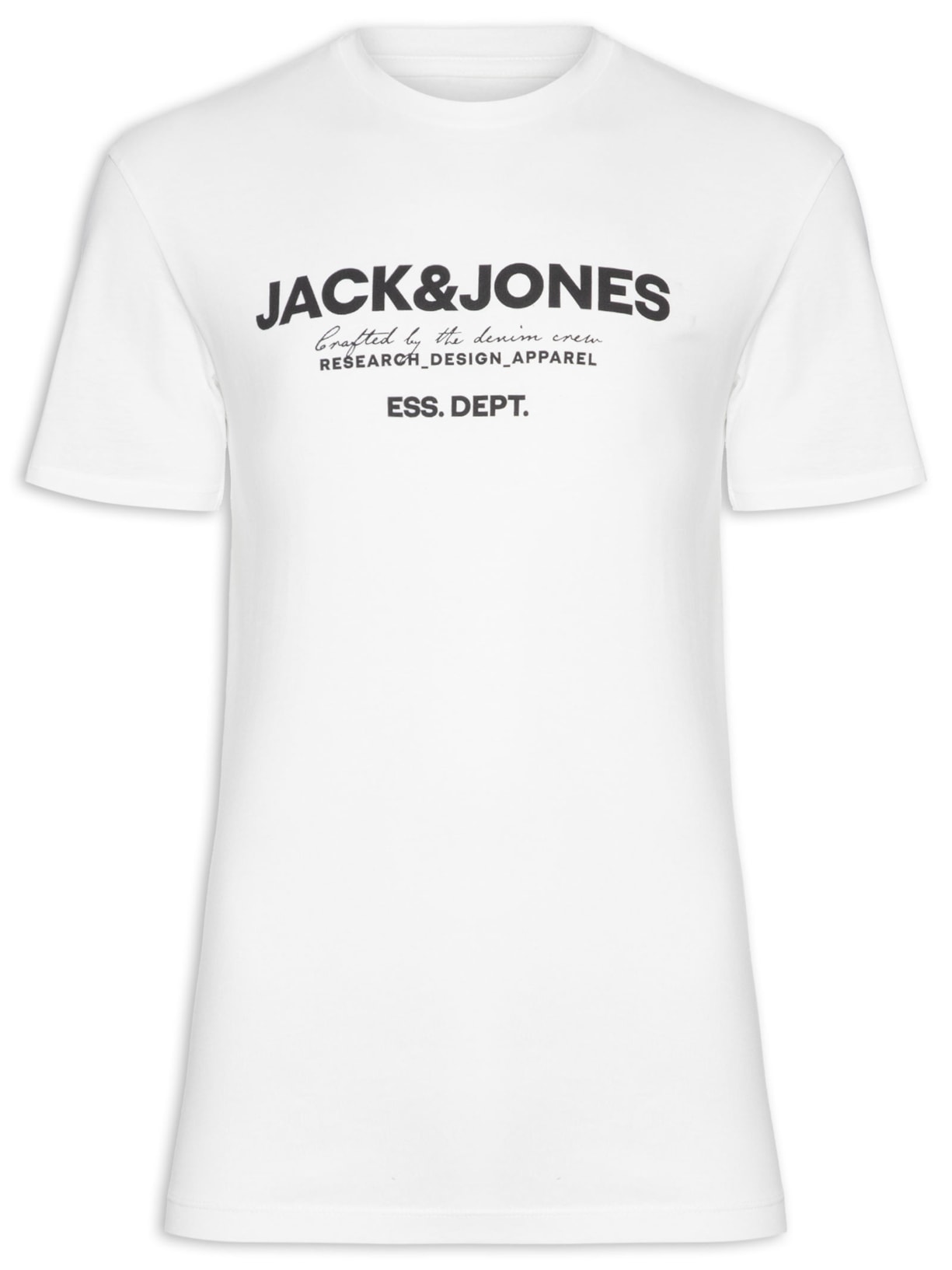 Camiseta Masculina Logo Print Gola Careca Em Algodão - Branco