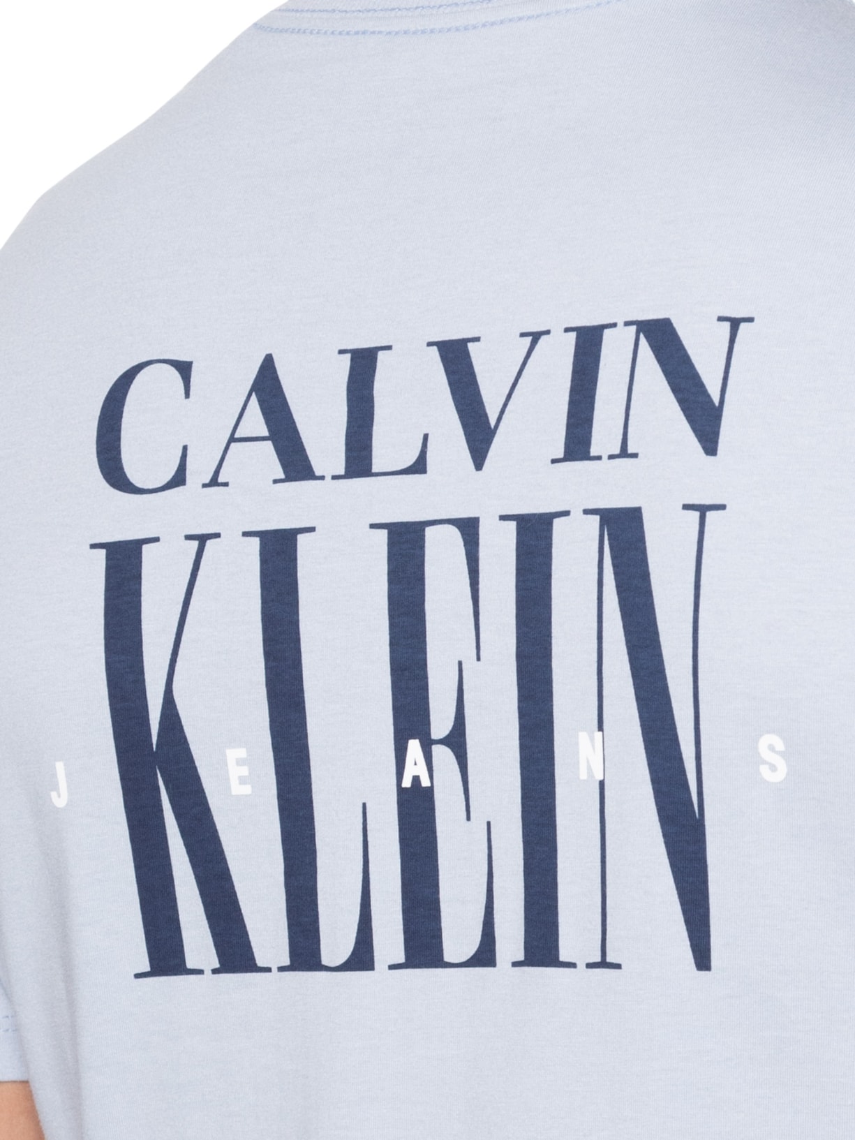 Camiseta Masculina Logo Serif Font Azul Calvin Klein Jeans