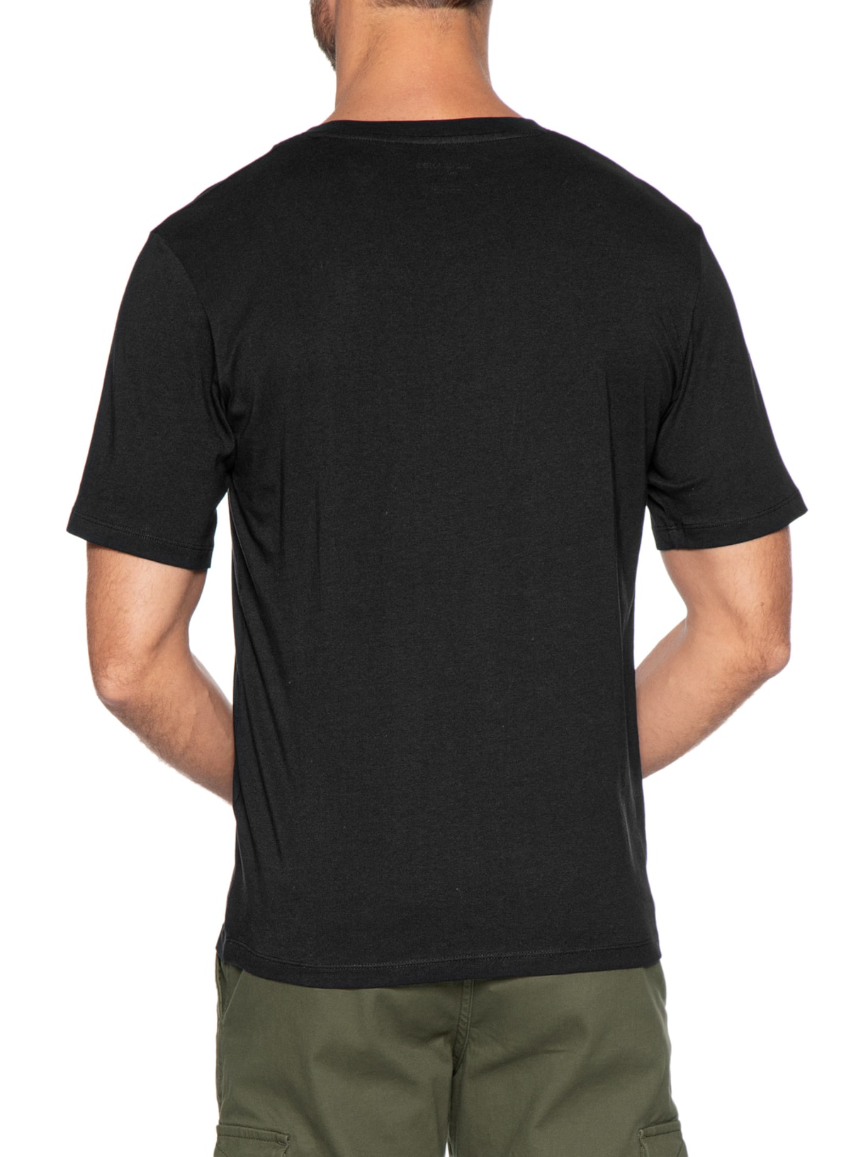 Camiseta Masculina Logo Slim Fit Em Algodão Preto Jack & Jones