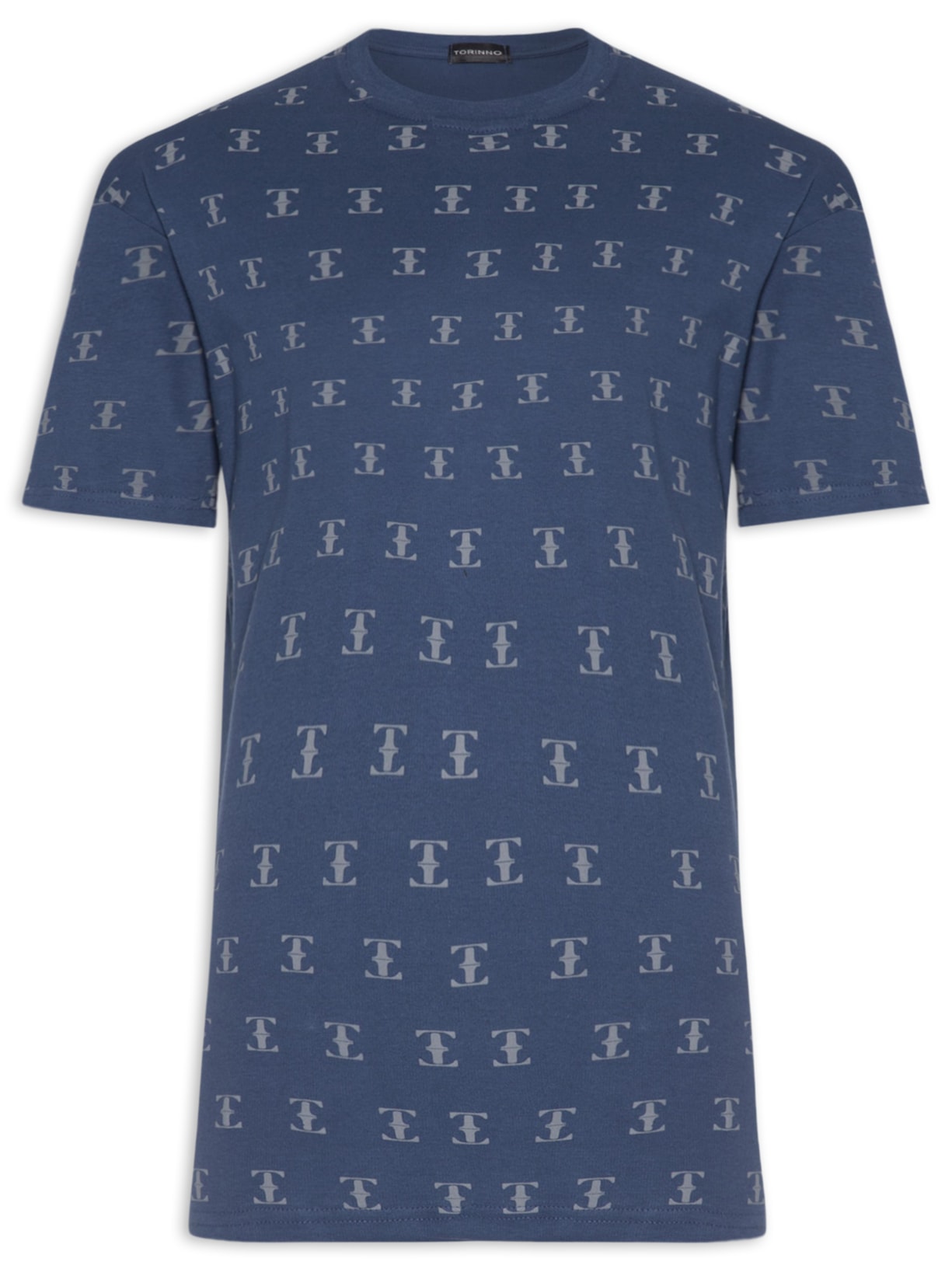 Camiseta Masculina Logomania - Azul