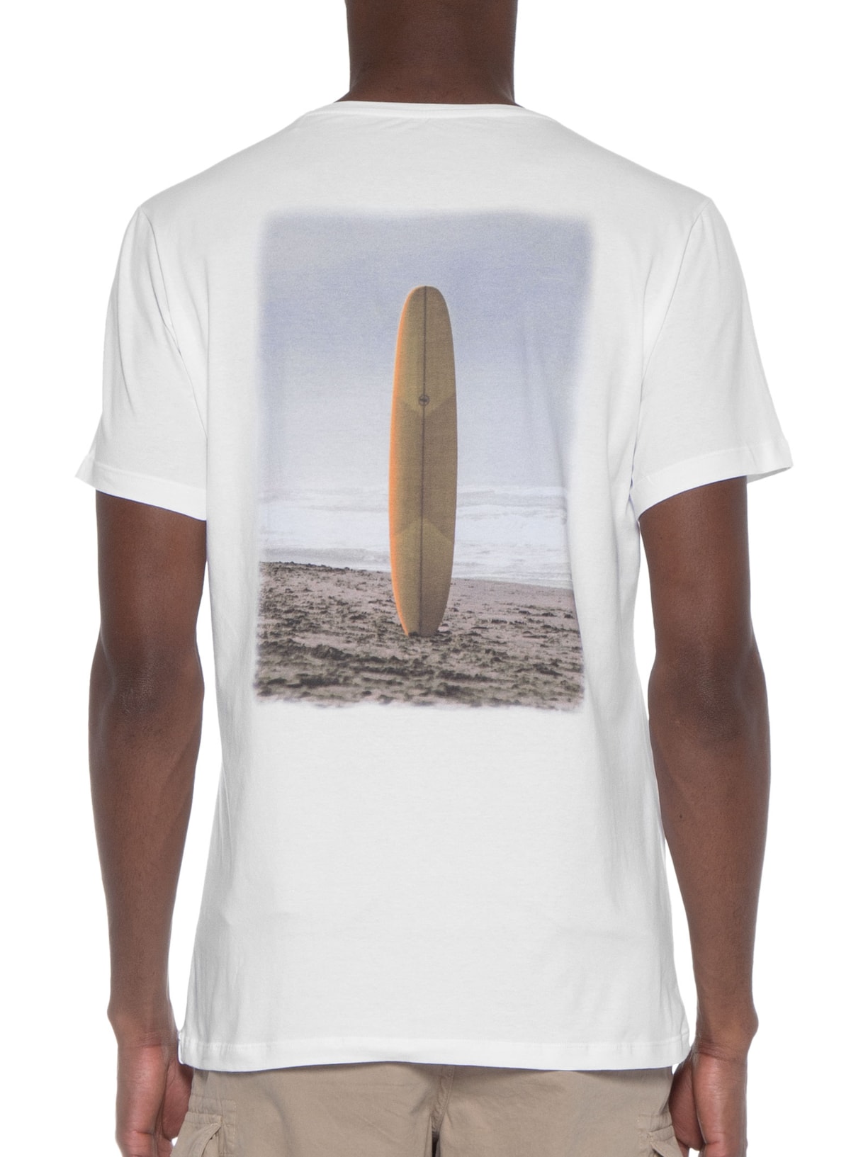 Camiseta Masculina Longboard Branco Kour