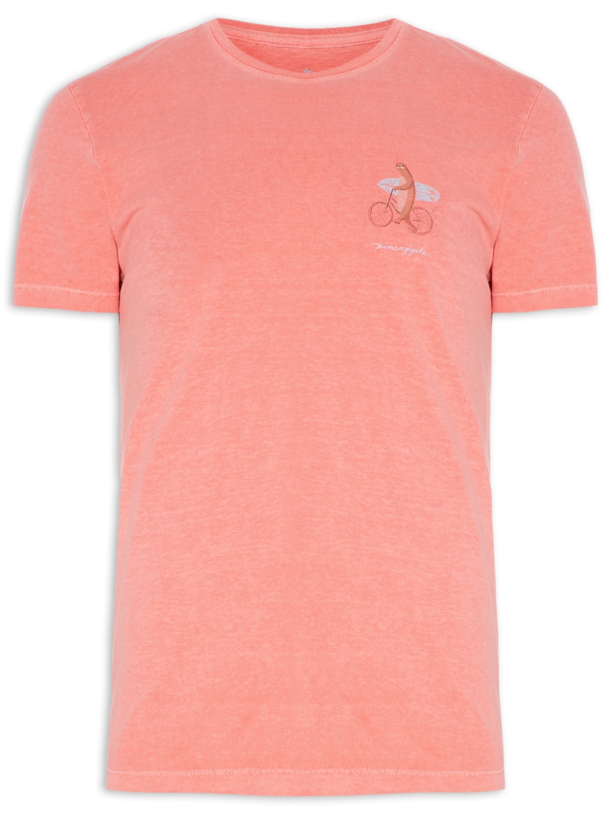 Camiseta Masculina Lontra - Rosa