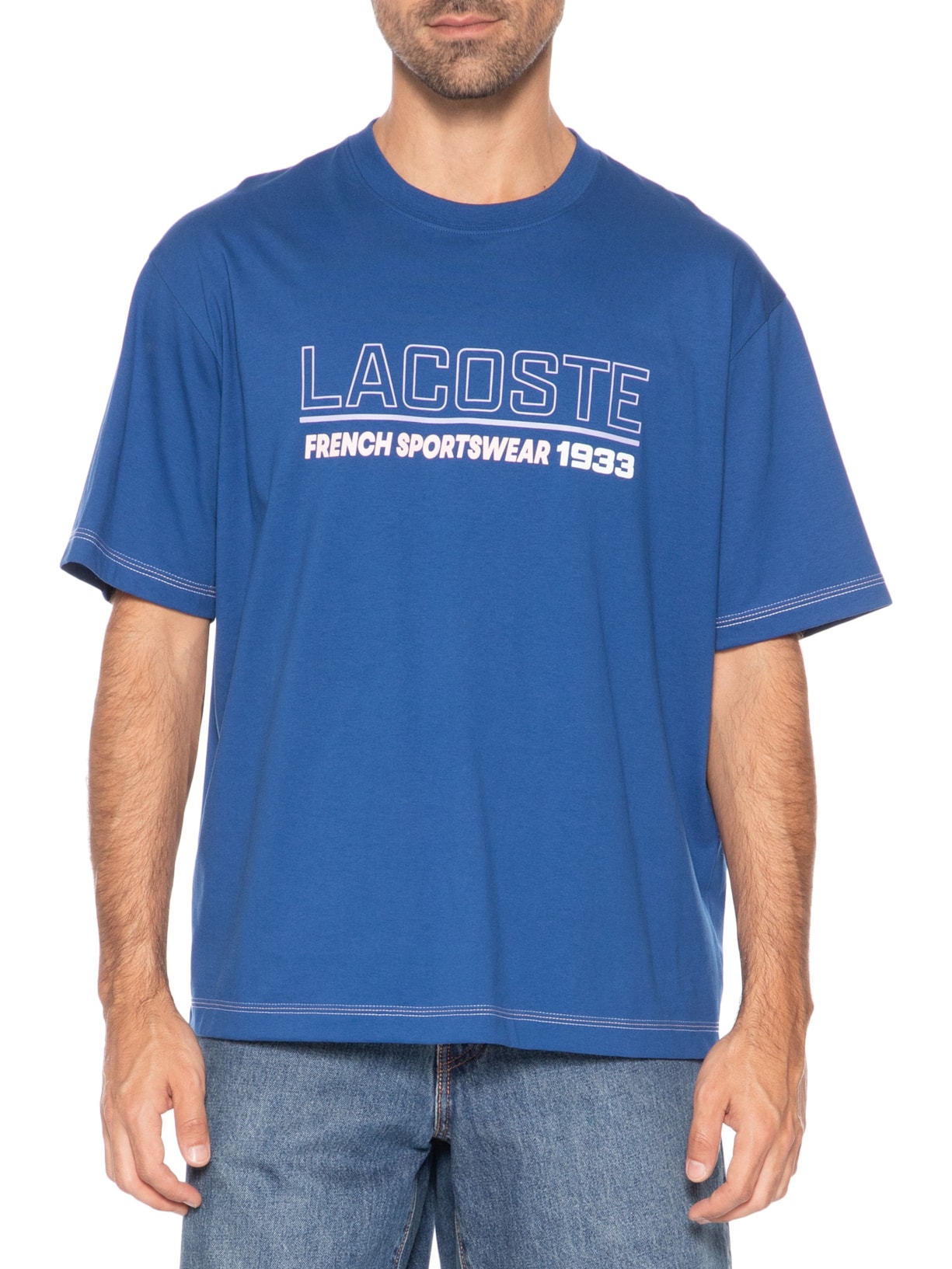 Camiseta Masculina Loose Fit 1933 Azul Lacoste